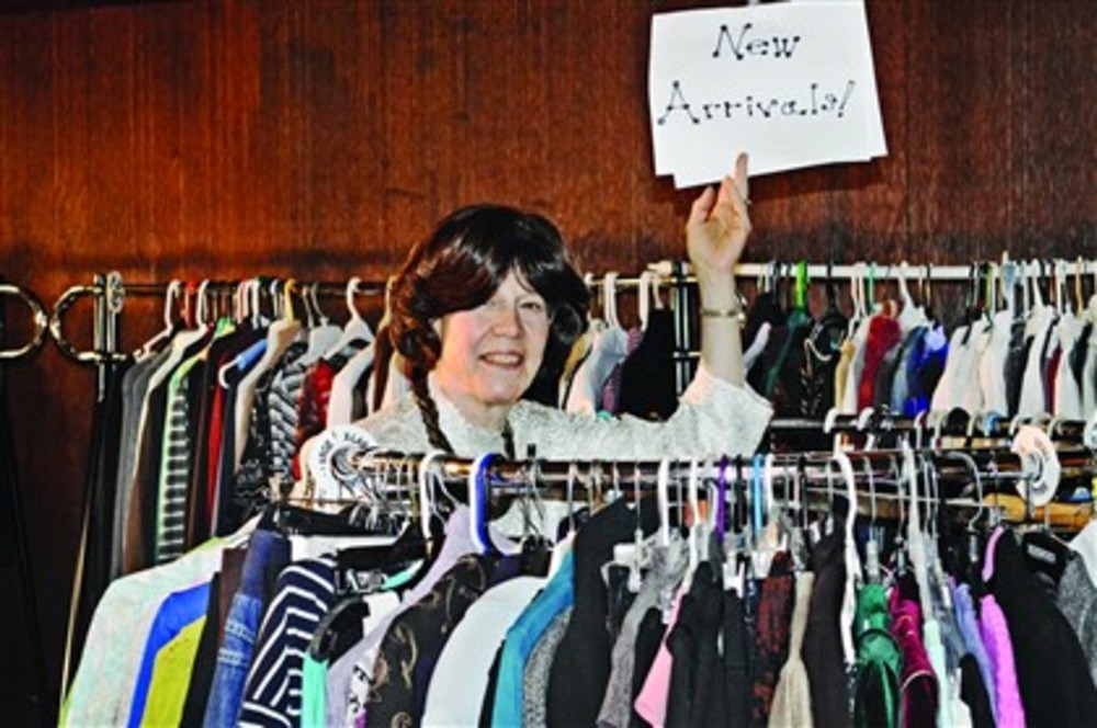 Bracha Notterman stands by a rack of new arrivals. /Irina Missiuro